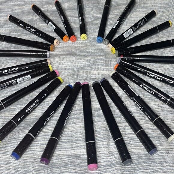 ARTSMITH Illustration Markers (24 Markers!) Dual Tip Artist Drawing Professional - Picture 6 of 8
